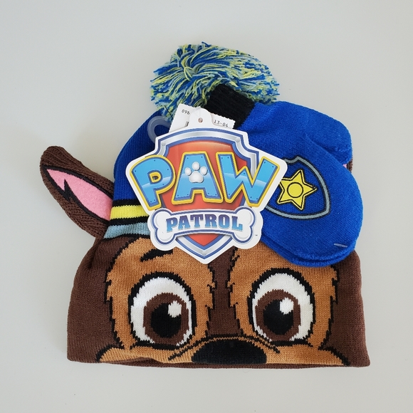 Nickelodeon PAW Patrol beanie and mittens set NWT - Picture 1 of 10